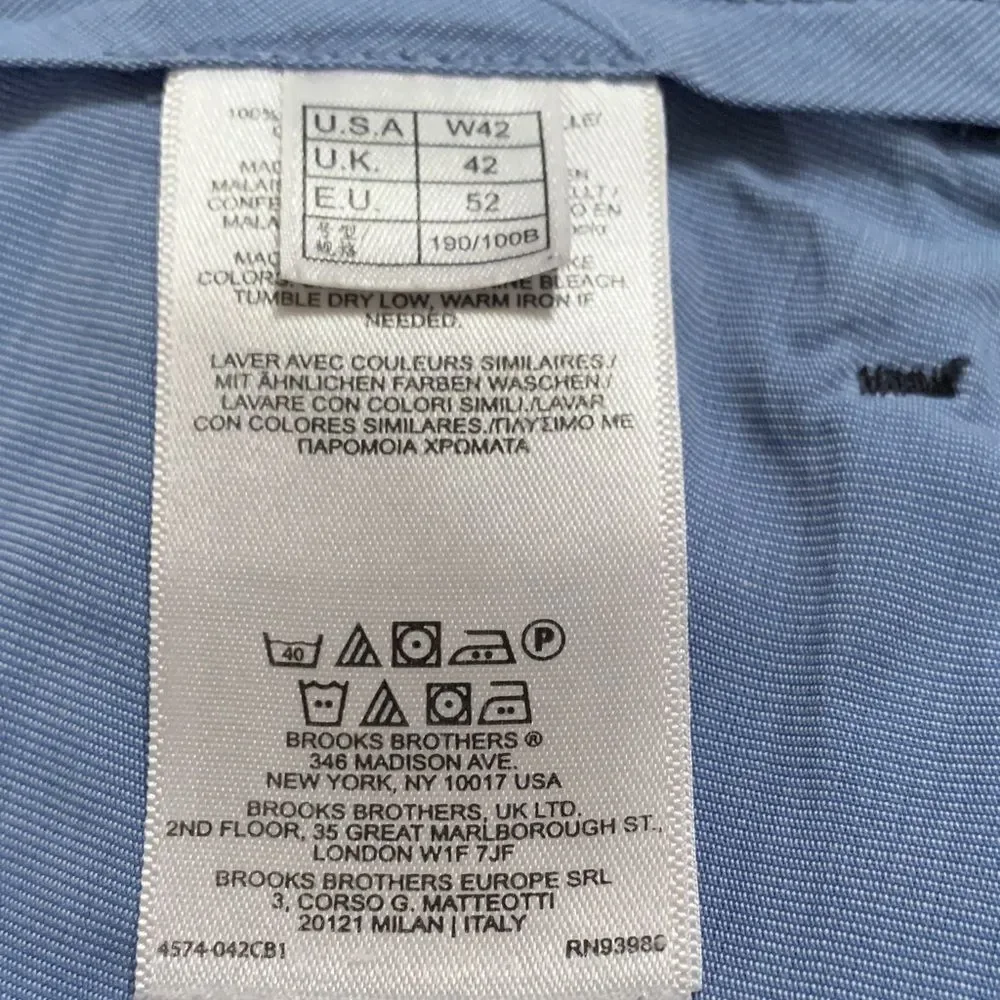 Brooks Brothers Light Weight Advantache Chino Men's Shorts Size 42